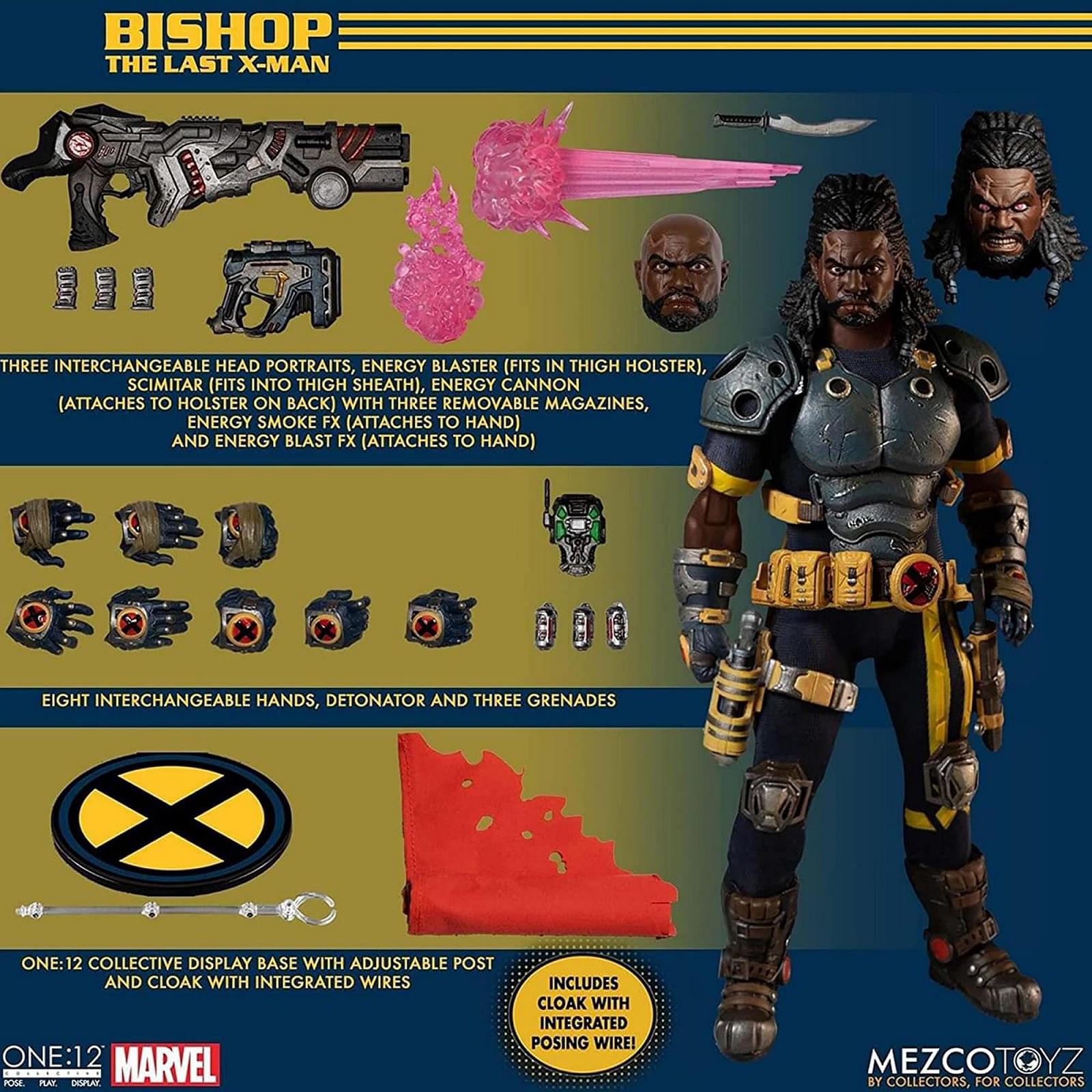 Фігурка Mezco Toys Marvel Бішоп 1/12 17 см, фото №9