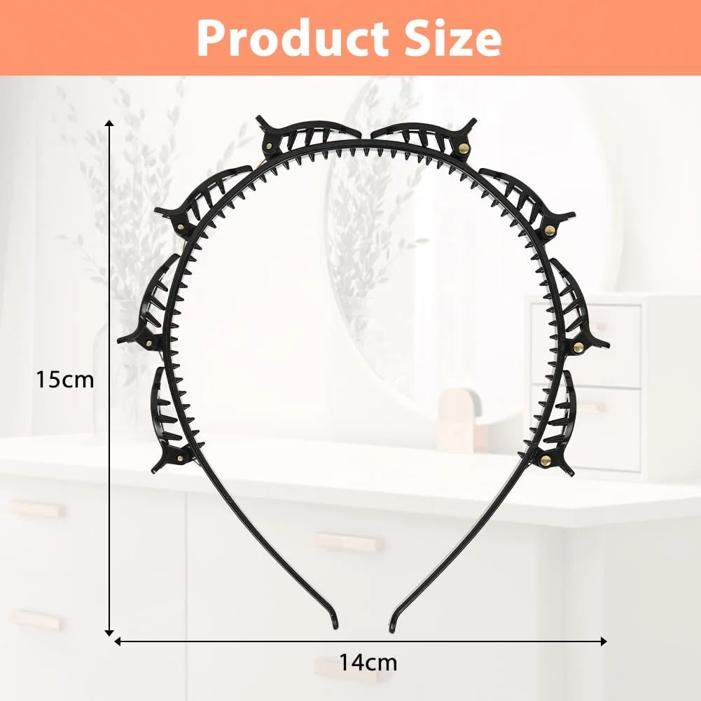 Обруч для волосся з затискачами LOPHE, фото №2