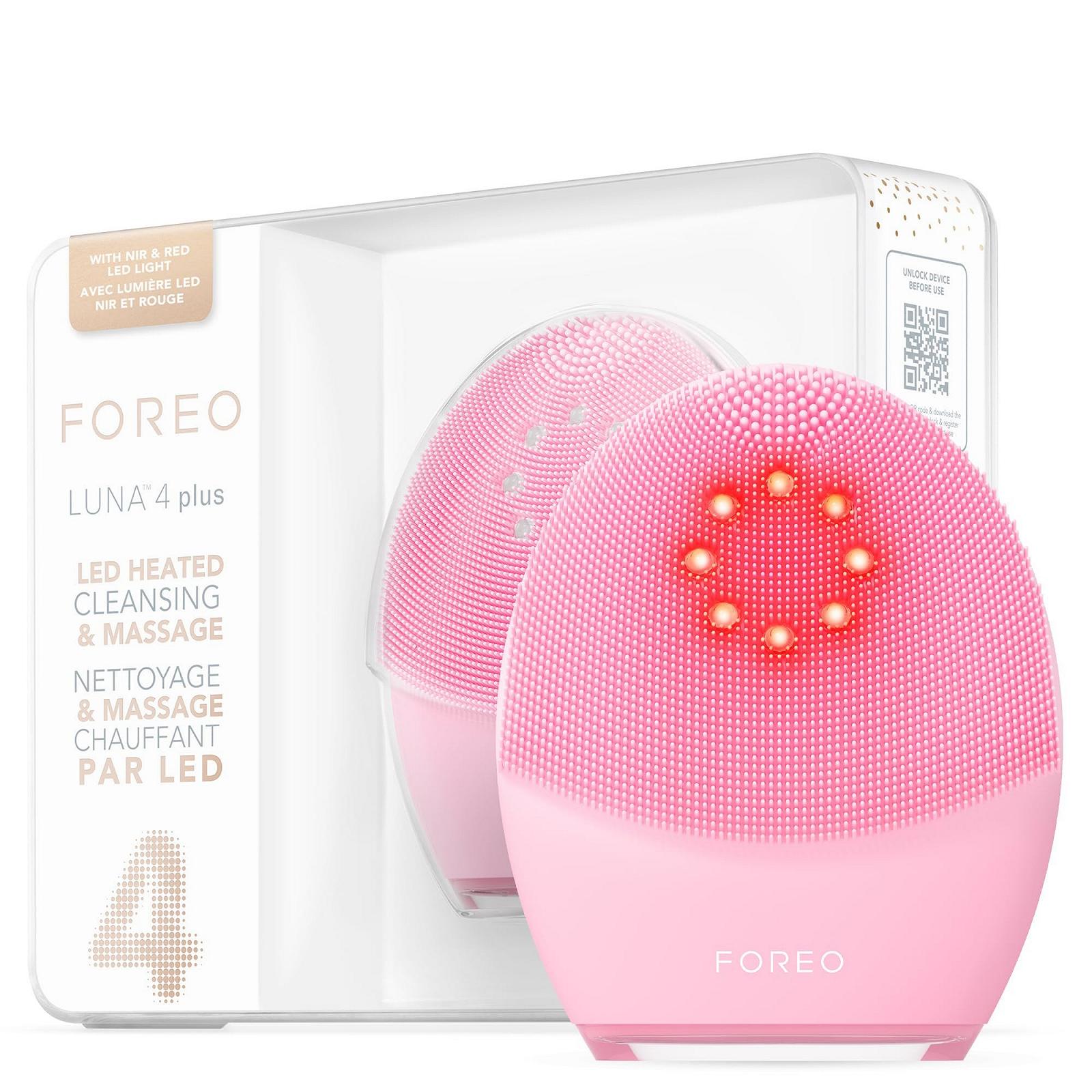 Щітка для обличчя FOREO LUNA 4 plus - Інфрачервона терапія ближнього діапазону + LED терапія червоним світлом - Глибоке термальне очищення обличчя - Антивіковий мікрострумовий пристрій для обличчя - Для нормальної шкіри, фото №1