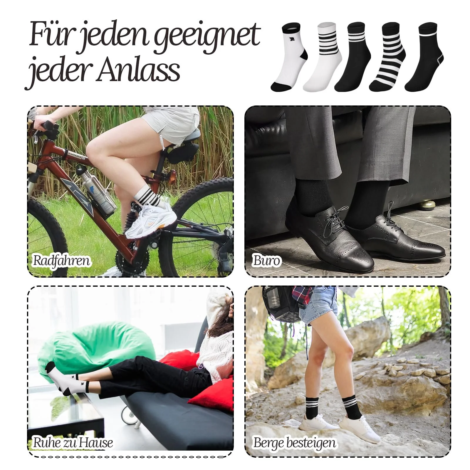 Носки Cotton Без серии - Спортивные дышащие носки для повседневной носки, ретро теннисные носки, зимние хлопковые носки, черный, 5 пар, фото №5 Носки Cotton Без серии - Спортивные дышащие носки для повседневной носки, ретро теннисные носки, зимние хлопковые носки, черный, 5 пар, фото №5