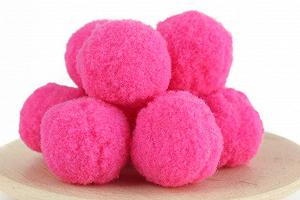 Помпоны для рукоделия Лентомания бархатные 30 мм Dark rose 10 шт (POM30-31) - Фото 1