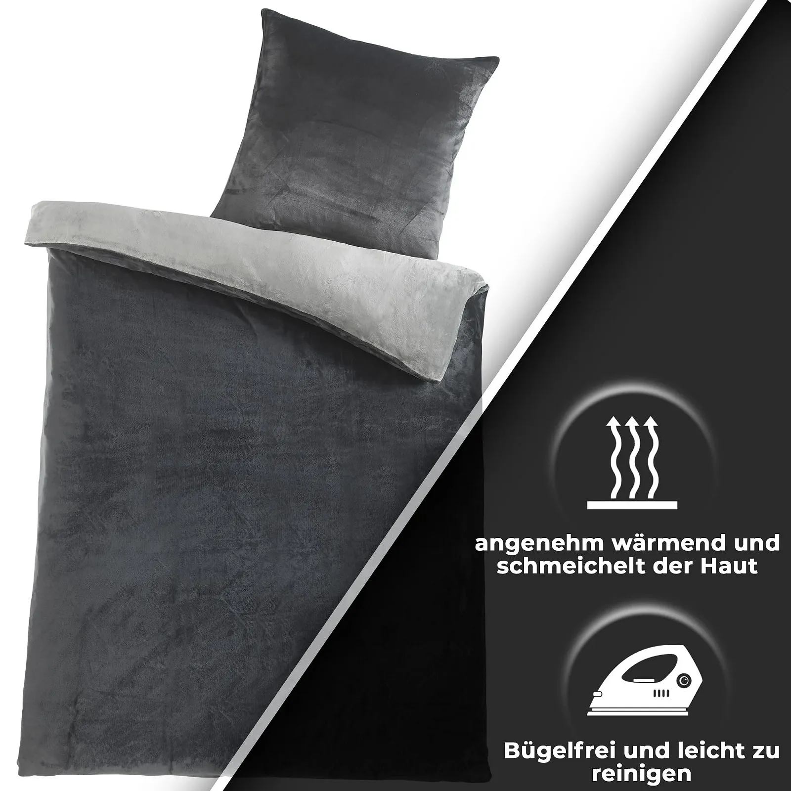 Постільна білизна Teddy Nicky 'Cashmere feel' Плюшева двостороння для зими 135 x 200 см, фото №3 Постільна білизна Teddy Nicky 'Cashmere feel' Плюшева двостороння для зими 135 x 200 см, фото №3