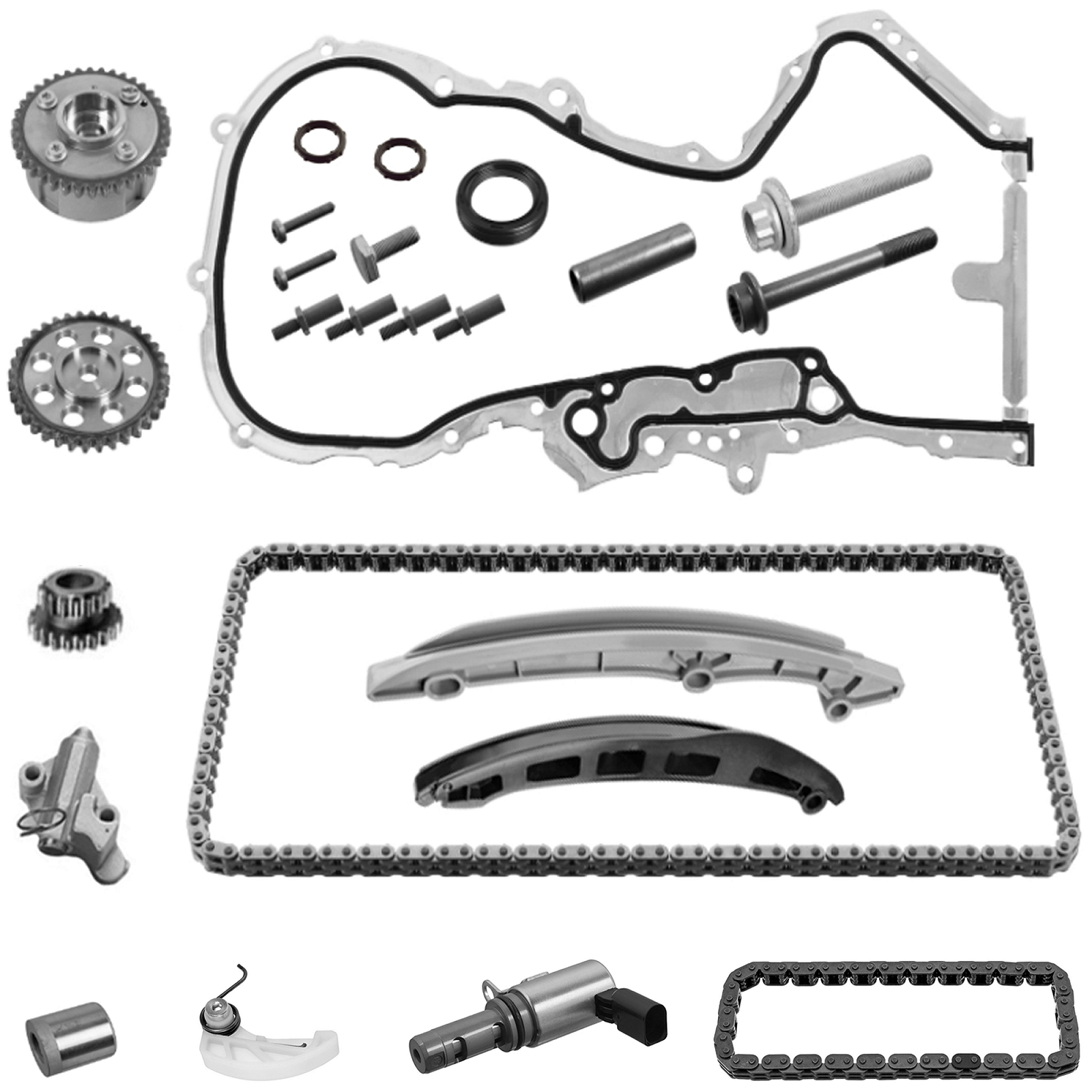 Комплект ланцюга ГРМ PartsTec PTA114-1006 All-in-One для AUDI SEAT SKODA VW, фото №1