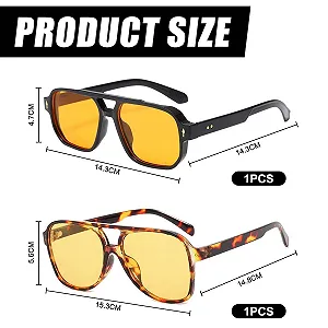 Солнцезащитные очки Ретро YSJCHEBS двойной мост поляризованный synthetic.ua - Фото 1