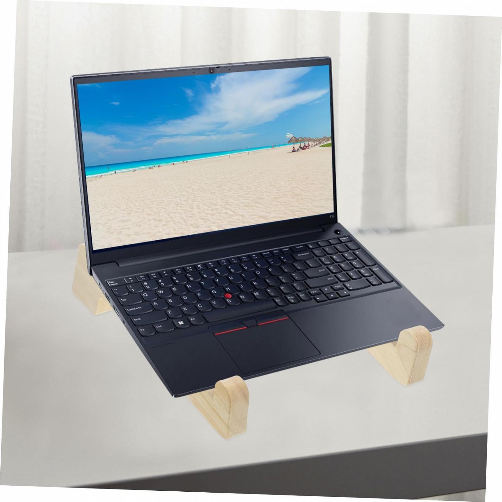 Подставка для ноутбука деревянная портативная для стола, набор 2 шт., фото №3