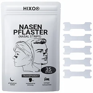 Пластирі для носа Преміум 35 шт. Прозорі. Для покращення сну, вільного дихання та занять спортом - Фото 1