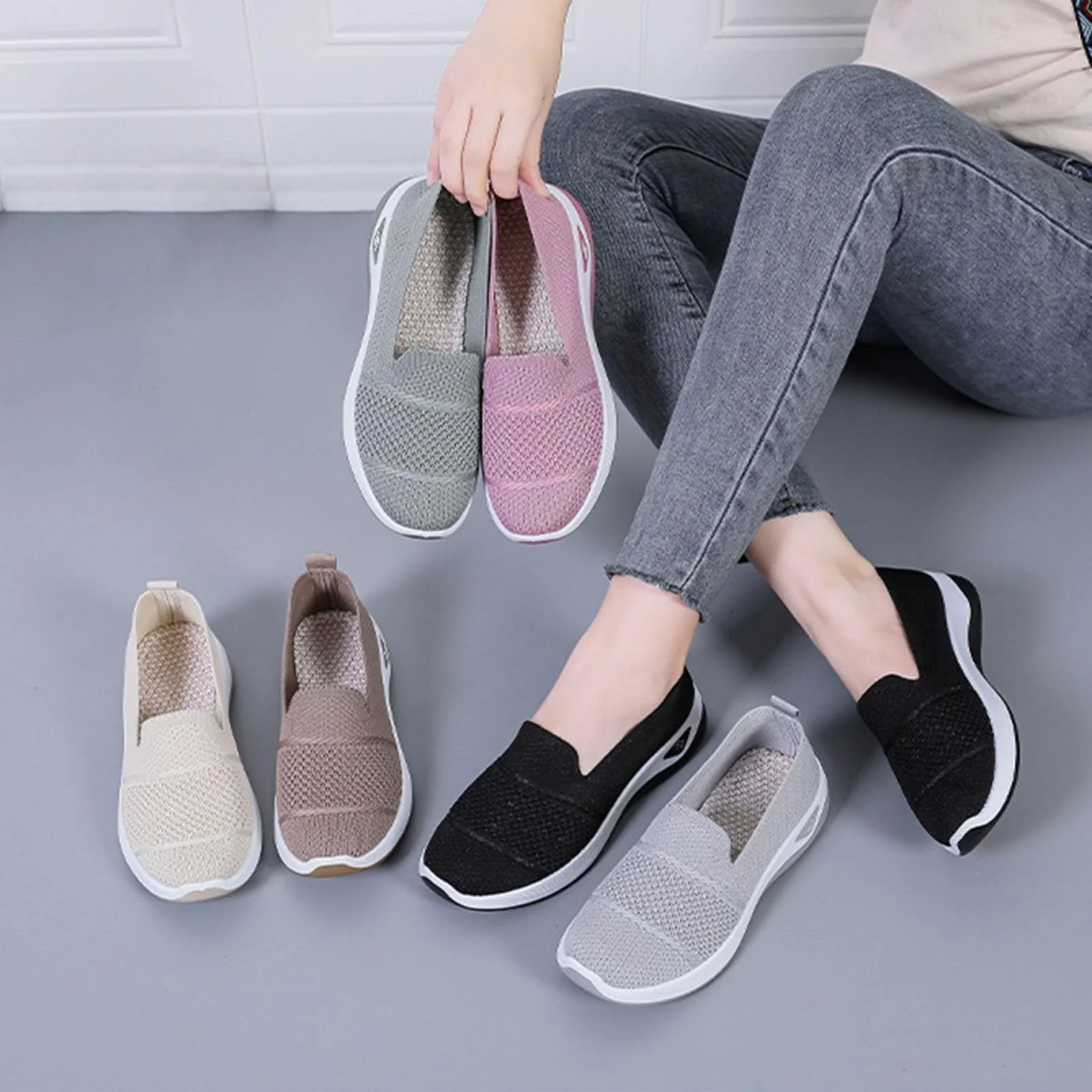 Кроссовки ортопедические Gyaimxfu женские без шнурков, фото №5 Кроссовки ортопедические Gyaimxfu женские без шнурков, фото №5