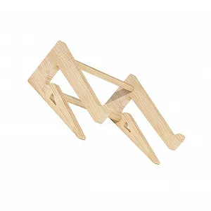 Подставка для ноутбука деревянная TEHAUX Эргономичная, регулируемая по высоте, многофункциональная как полка - Фото 1