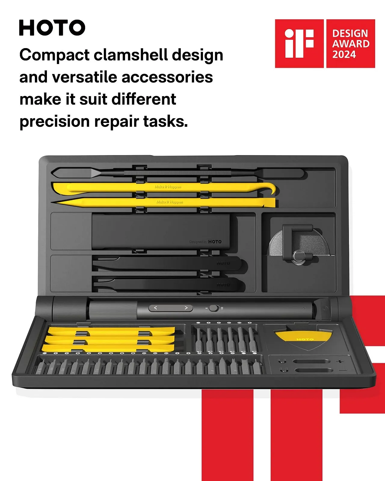 Набір викруток HOTO Precision Mechanic 48 в 1 Electric Screwdriver Set, фото №2