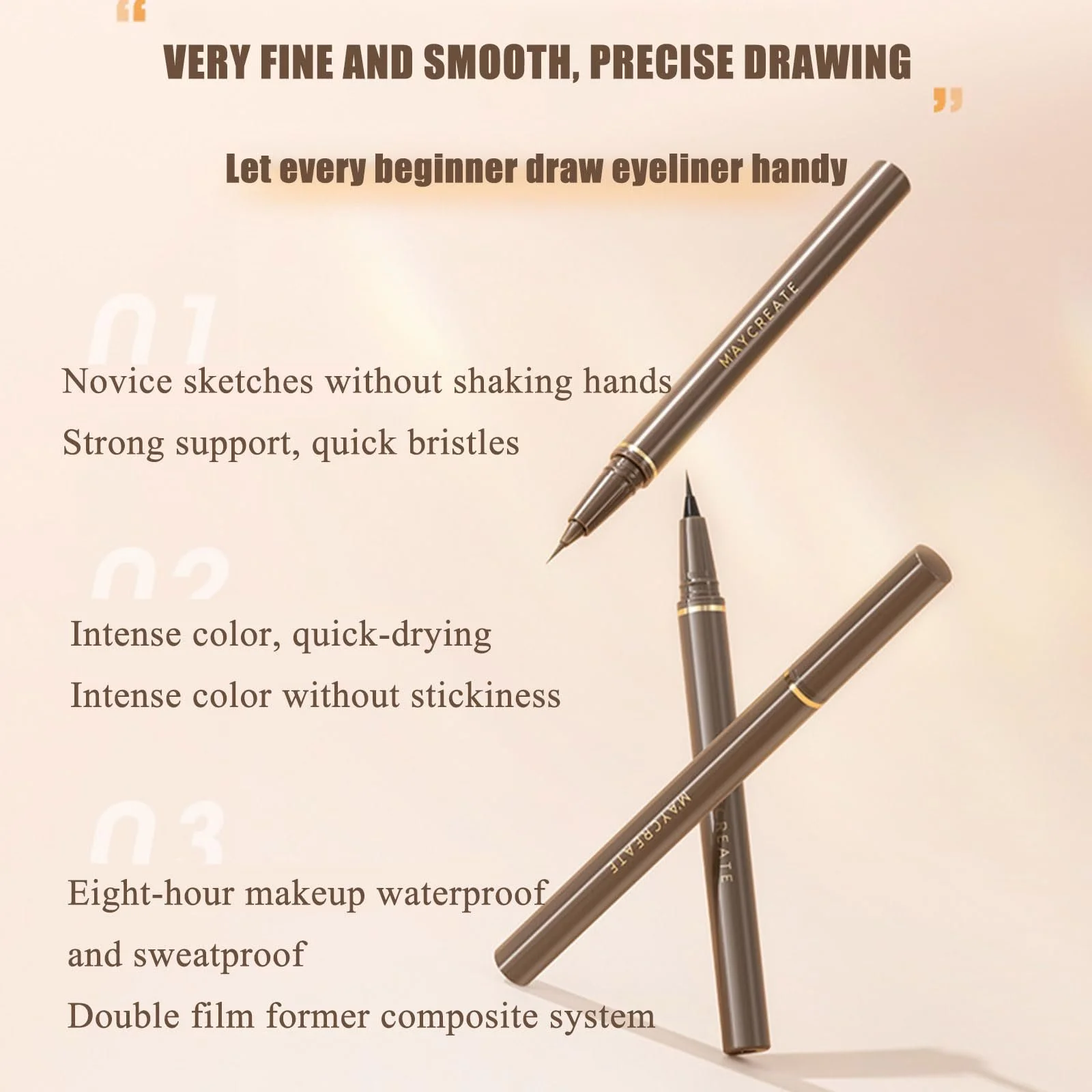 Рідка Підводка для очей Bicolour ультратонка швидковисихаюча водостійка стійка, фото №4 Рідка Підводка для очей Bicolour ультратонка швидковисихаюча водостійка стійка, фото №4