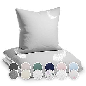 Постільна білизна sleepwise Зима, комплект з 2 предметів, 135 x 200 см, сірий/білий - Фото 1