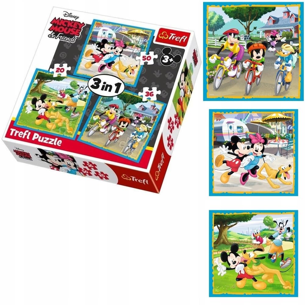 Пазл Trefl Disney Mickey Mouse and Friends 3 набора 20-50 деталей, фото №4