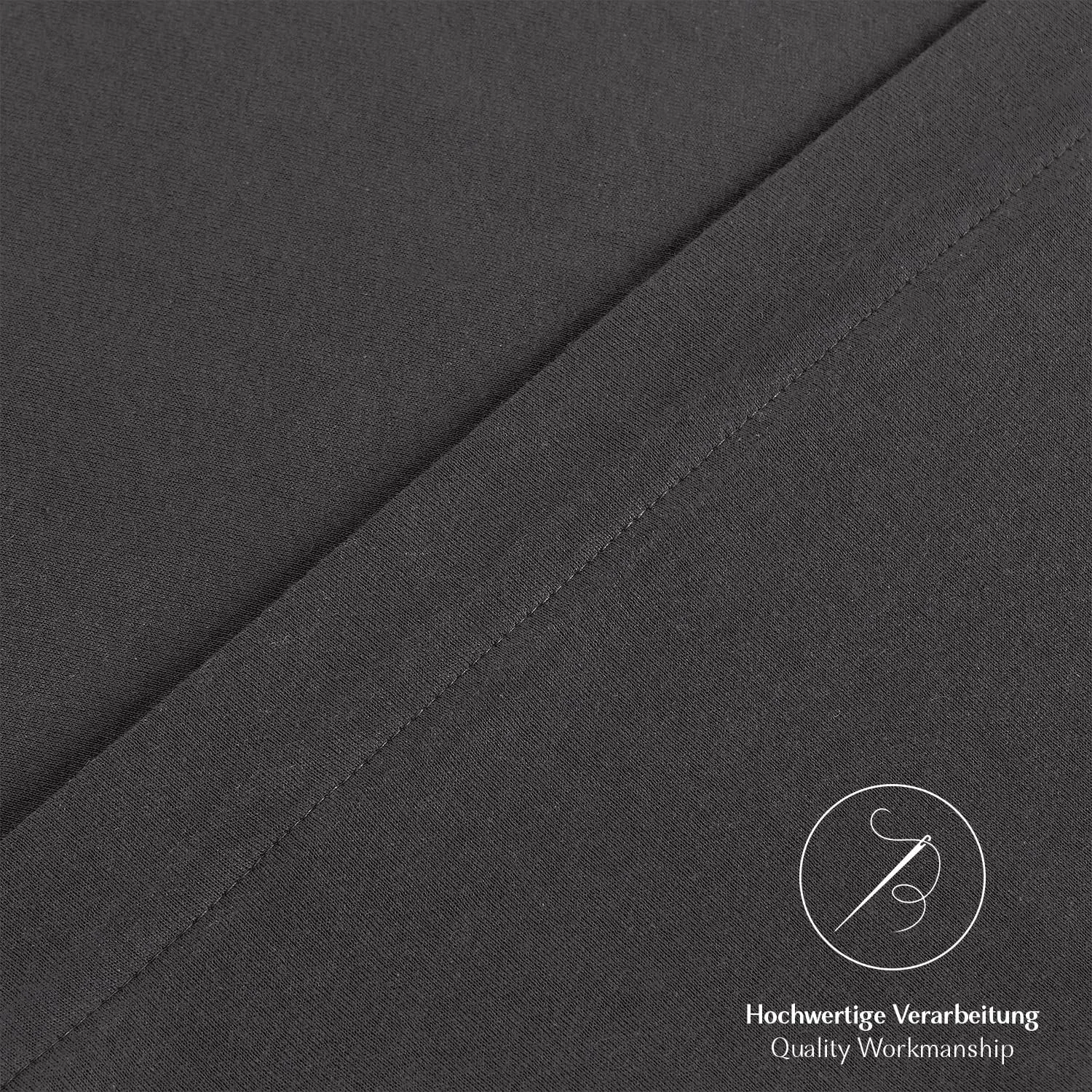 Наволочка Alreya 50 x 70 см (Набір з 2) – Антрацит – 100% бавовна джерсі, фото №5 Наволочка Alreya 50 x 70 см (Набір з 2) – Антрацит – 100% бавовна джерсі, фото №5