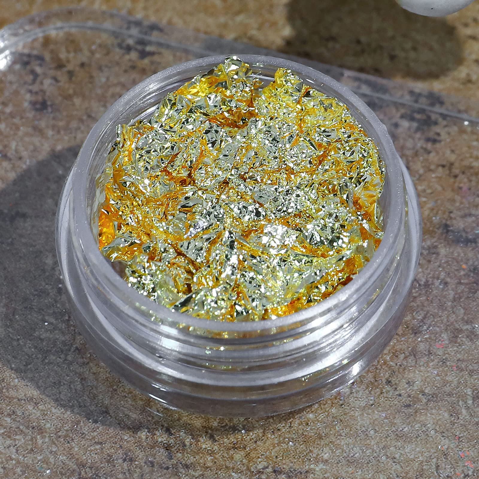 Блискітки Goldsplitter Хлоп’я Металеві срібні прикраси для манікюру, фото №7