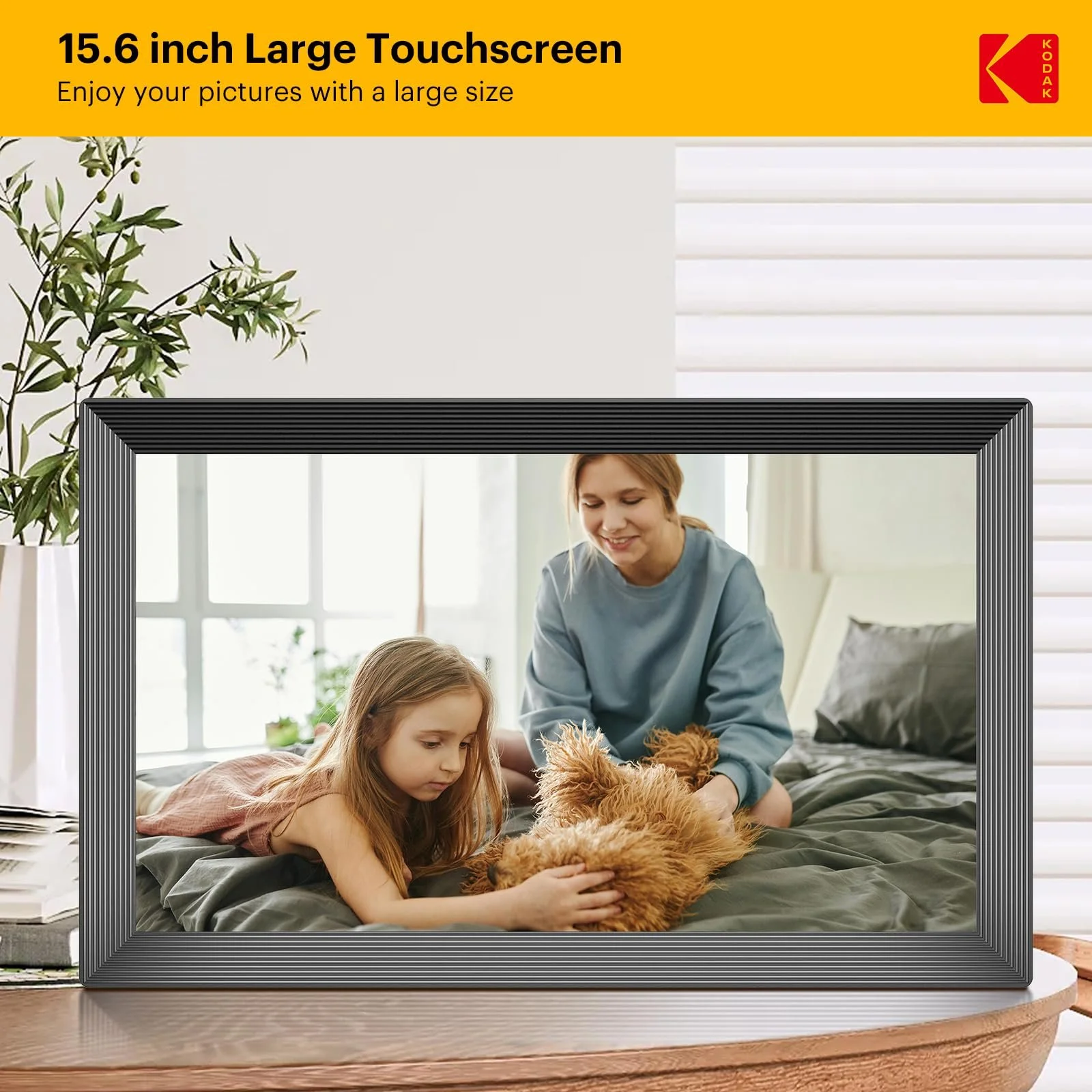 Цифровая фоторамка Kodak 15.6 дюйма WiFi HD IPS Touch 32GB Черная, фото №6