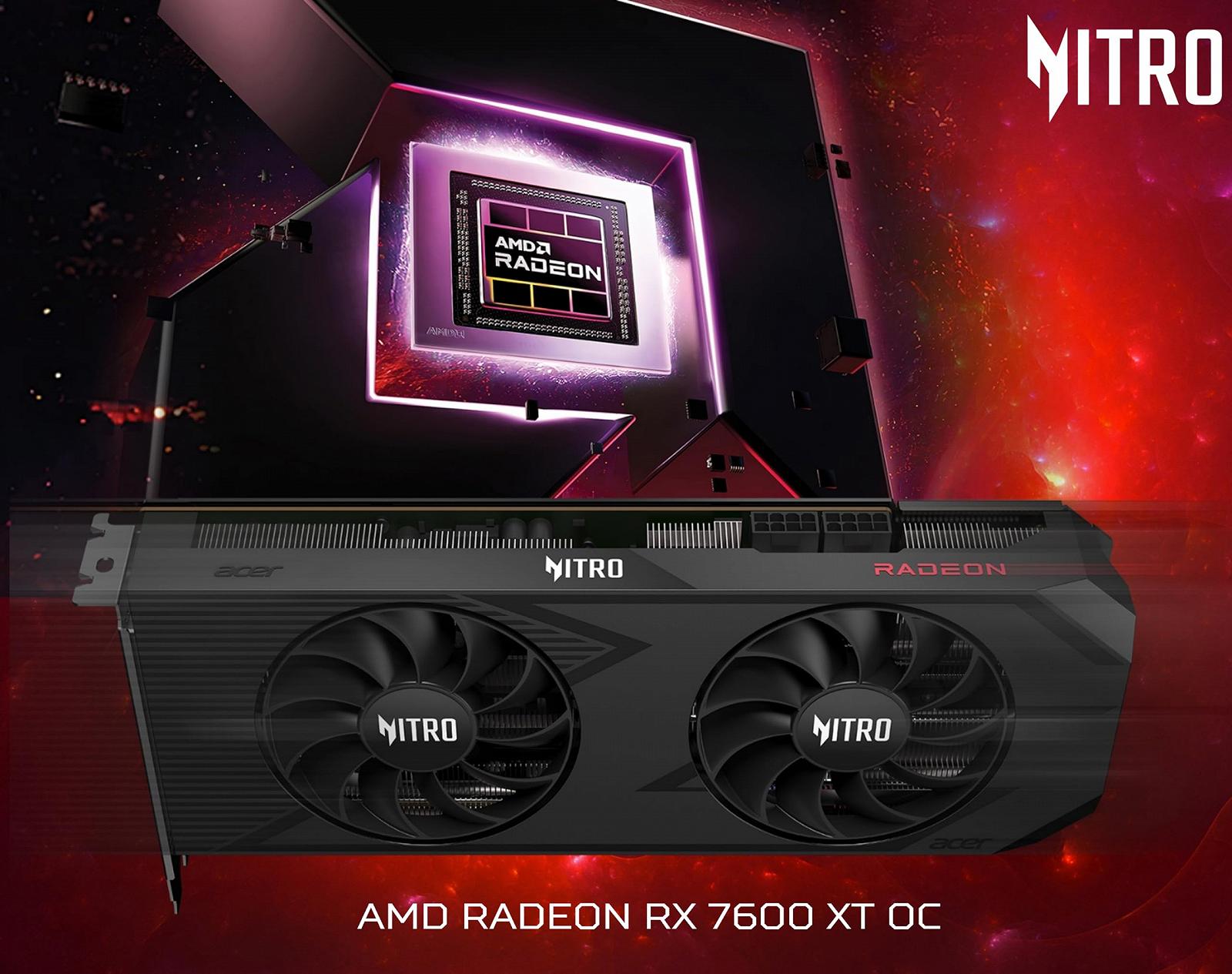 Видеокарта Acer Nitro Radeon RX 7600 XT OC 16GB GDDR6, фото №6