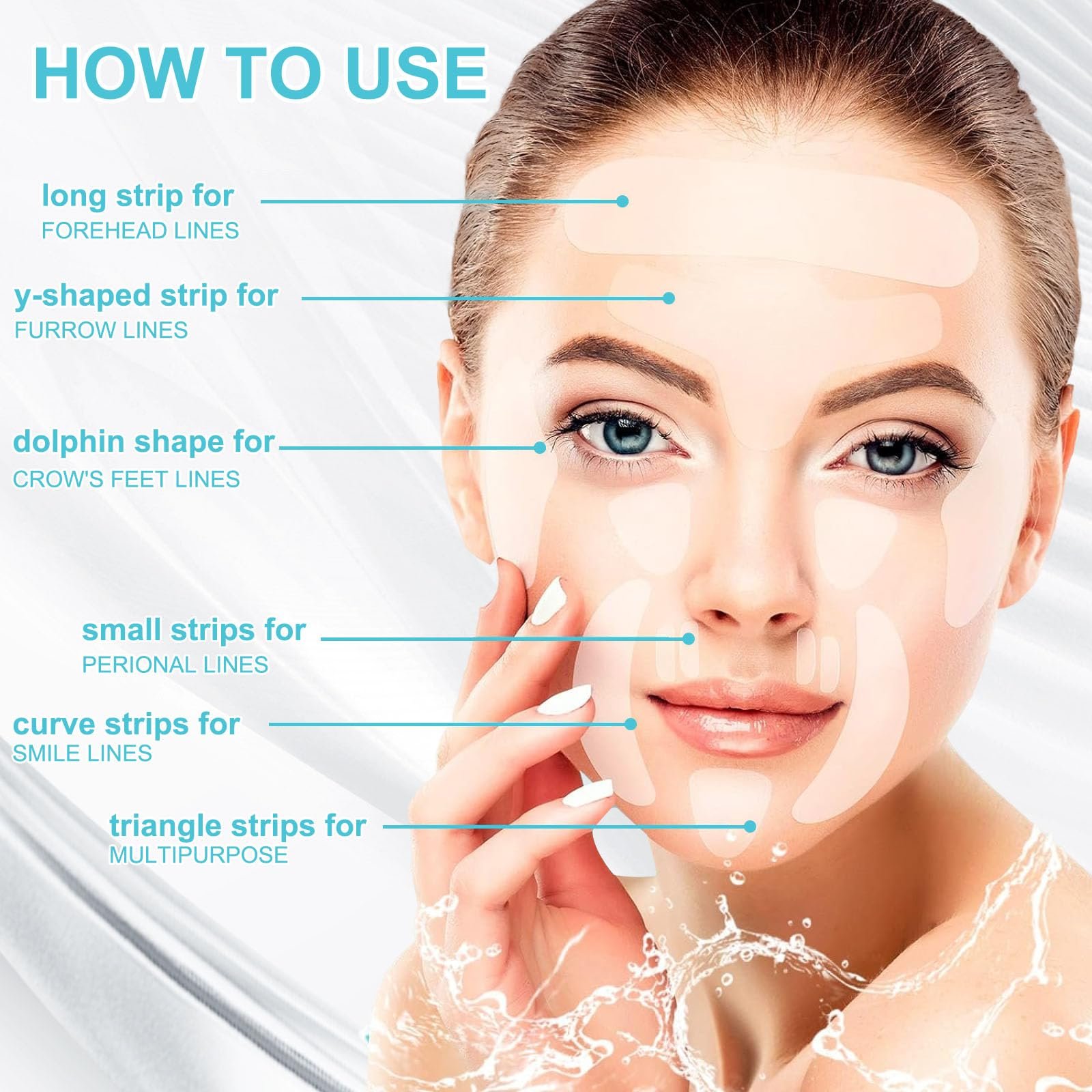 Патчи Collagen, 160 шт, против морщин, для сияющей и молодой кожи - 10 листов, фото №3