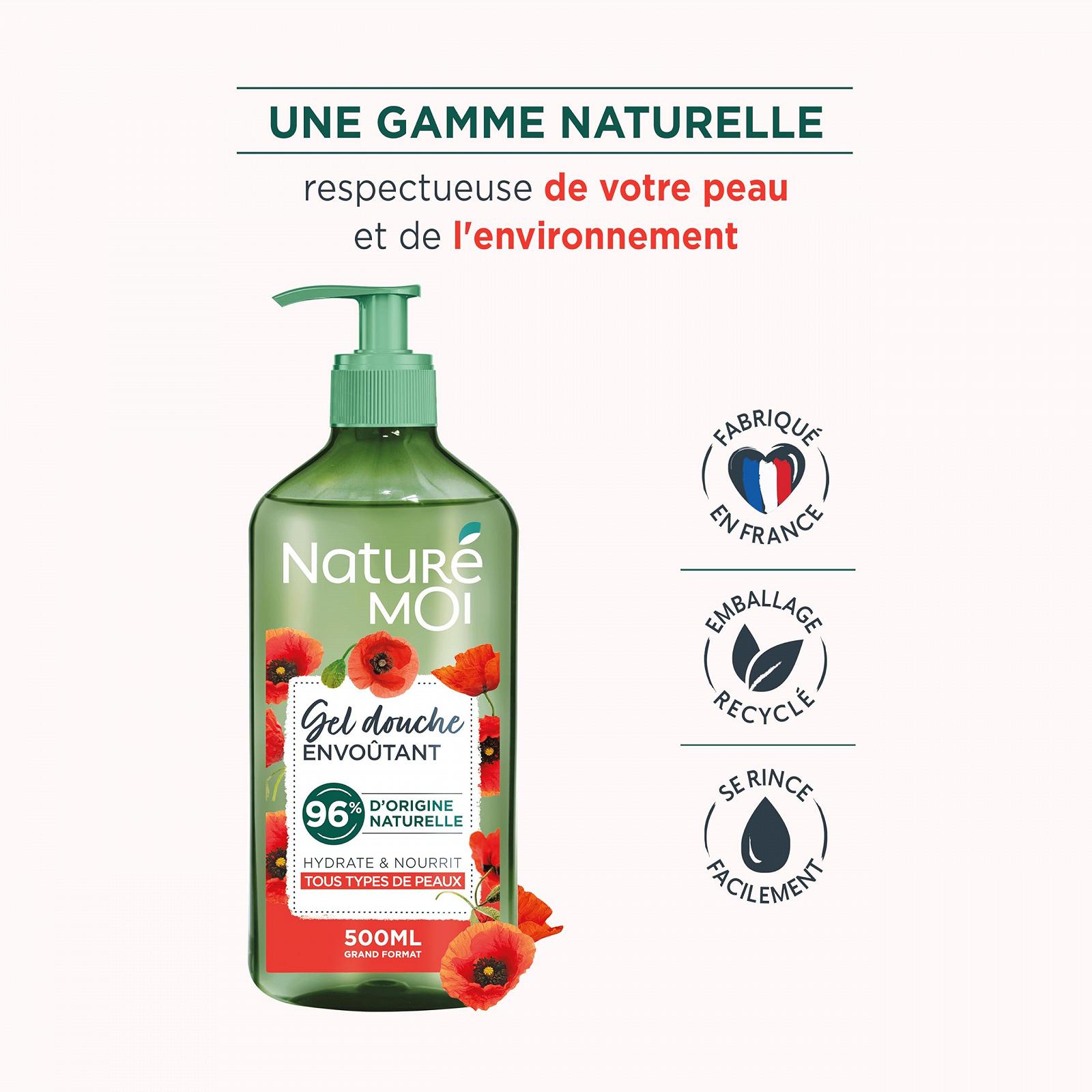 Гель для душа Naturé Moi Captivating Увлажнение и питание Органический мак 500 мл, фото №4