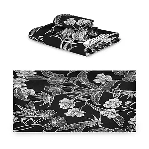 Набор полотенец BEUSS Colorless Hand-drawn Petals 100% хлопок (1 банное полотенце, 1 полотенце для рук, 1 салфетка) высокопоглощающие устойчивые к запаху - Фото 1