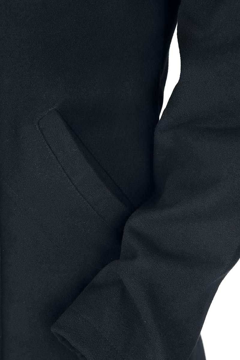 Пальто Gothicana by EMP Довге У стилі мілітарі Двобортне Чорне, фото №5 Пальто Gothicana by EMP Довге У стилі мілітарі Двобортне Чорне, фото №5