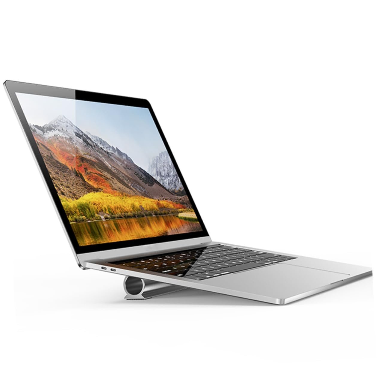 Подставка для ноутбука Алюминиевая с держателем для кабеля, противоскользящей подкладкой, фото №7 Подставка для ноутбука Алюминиевая с держателем для кабеля, противоскользящей подкладкой, фото №7