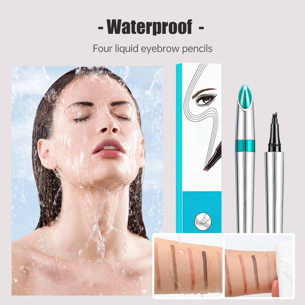 Олівець для брів 3D Magic Microblading з 4-ма вилочковими наконечниками Водостійкий Чорний, фото №5 Олівець для брів 3D Magic Microblading з 4-ма вилочковими наконечниками Водостійкий Чорний, фото №5