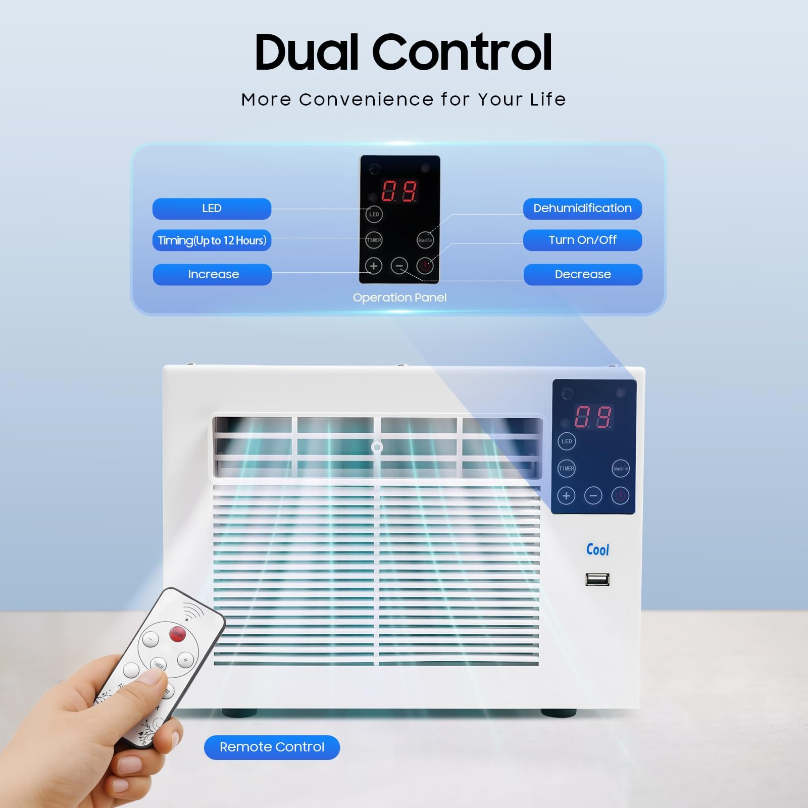 Мини-кондиционер мобильный 280 Вт Функция осушения 220В EU Plug, фото №4
