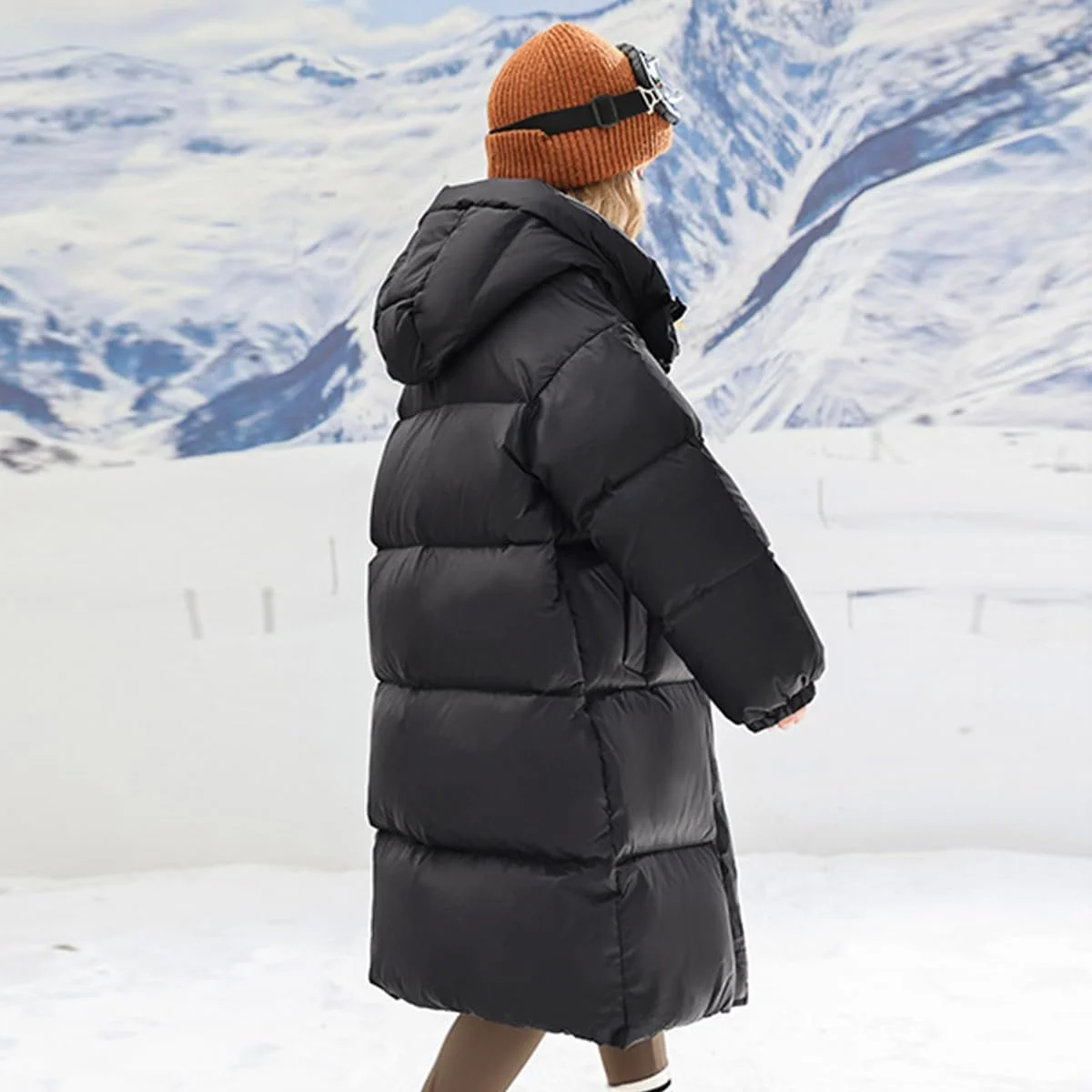 Куртка для дівчаток Linboo зимова з капюшоном, парка, фото №5