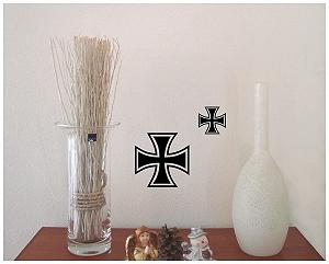 Наклейка на стіну Samunshi Iron Cross Набір 10 шт. 26 x 17 см Чорна synthetic.ua - Фото 1