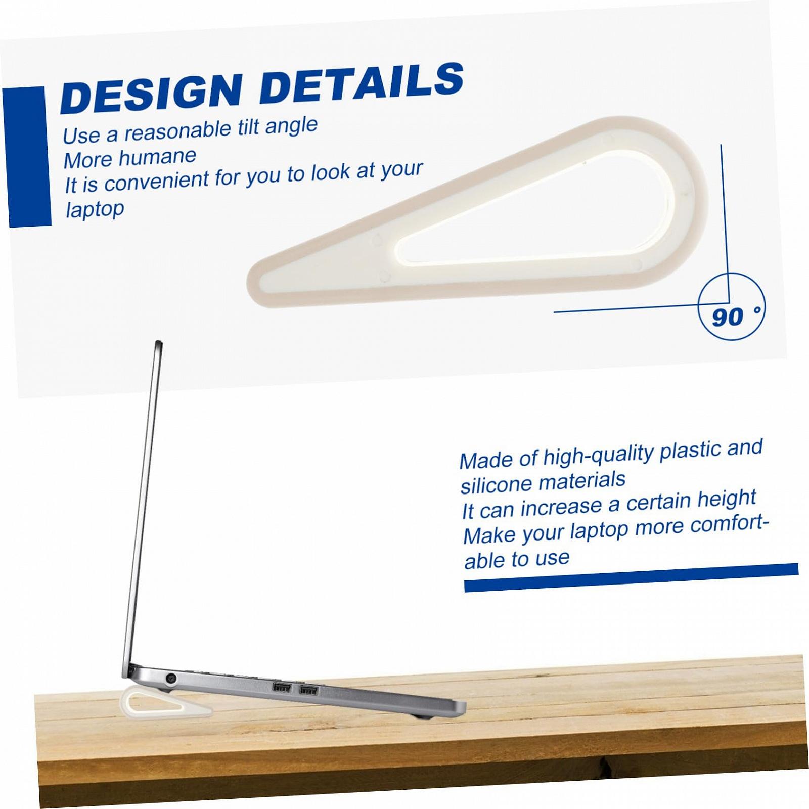 Подставка для ноутбука BESPORTBLE Регулируемая, 2 шт., Силиконовое покрытие, Пластик, Вентилируемая, Нескользящая, Легкая, Для офиса и дома, Эргономичный угол наклона, фото №4 Подставка для ноутбука BESPORTBLE Регулируемая, 2 шт., Силиконовое покрытие, Пластик, Вентилируемая, Нескользящая, Легкая, Для офиса и дома, Эргономичный угол наклона, фото №4