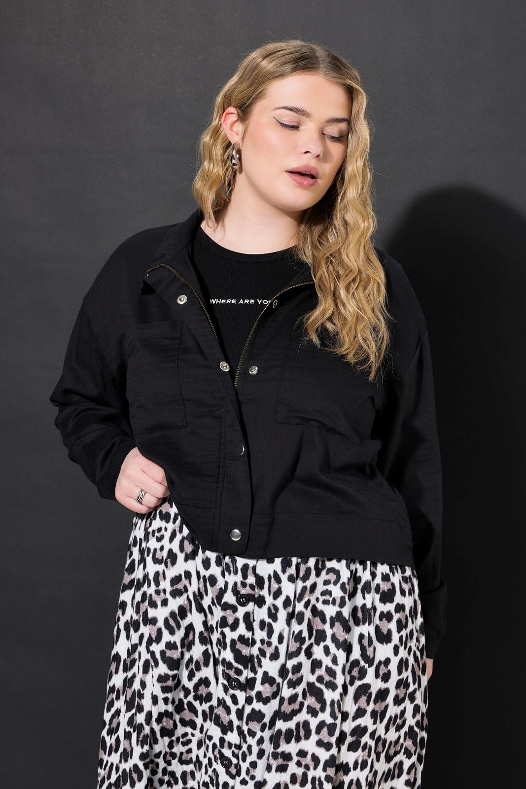 Женская Куртка Studio Untold Plus Size Boxy Shape Хлопок Mix 840544, фото №4