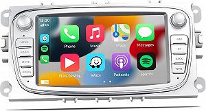 Штатна Автомагнітола Camecho для Ford Mondeo/S-Max/C-Max/Galaxy / 7" / Сенсорна / 2/64 GB / Android 13 / Apple CarPlay / Android Auto / Wi-Fi - GPS - Bluetooth / USB / 2DIN - Фото 1