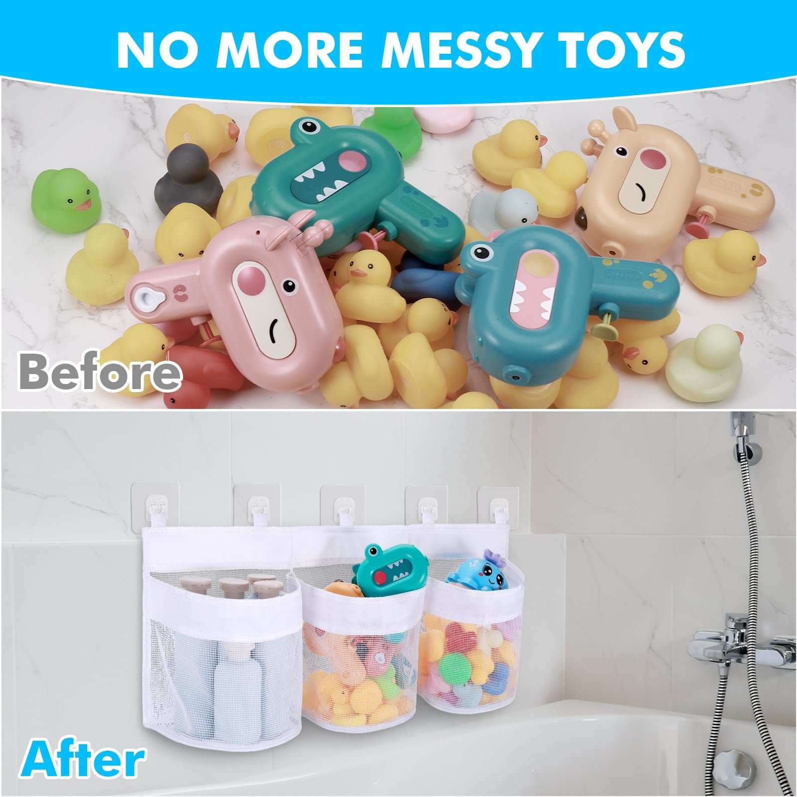 Сумка для зберігання іграшок для ванни Huiguli A-KB, фото №3