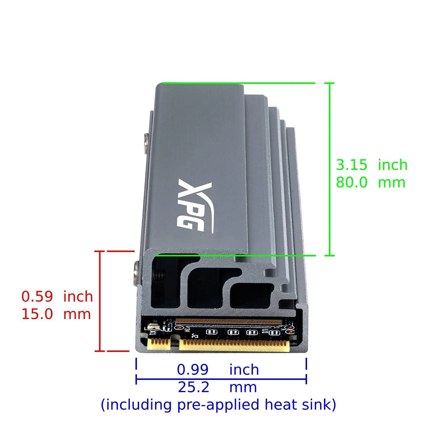 SSD-накопитель ADATA XPG GAMMIX S70 2 TB PCIe Gen 4.0 x4 M.2 2280 Серый, фото №2 SSD-накопитель ADATA XPG GAMMIX S70 2 TB PCIe Gen 4.0 x4 M.2 2280 Серый, фото №2
