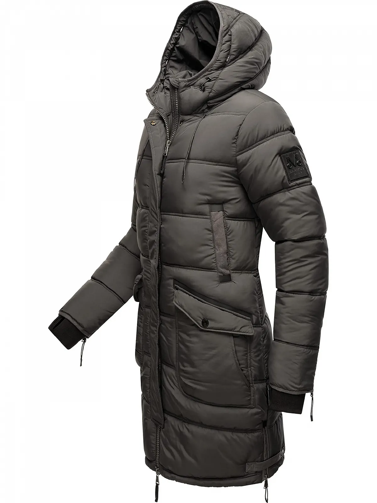 Зимнее пальто MARIKOO Chaskaa стеганое оверсайз со съемным искусственным мехом, фото №4