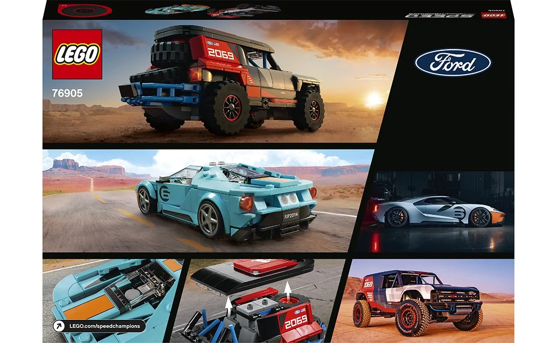 Конструктор Лего LEGO Speed Champions Ford GT Heritage Edition and Bronco R (76905), фото №3 Конструктор Лего LEGO Speed Champions Ford GT Heritage Edition and Bronco R (76905), фото №3