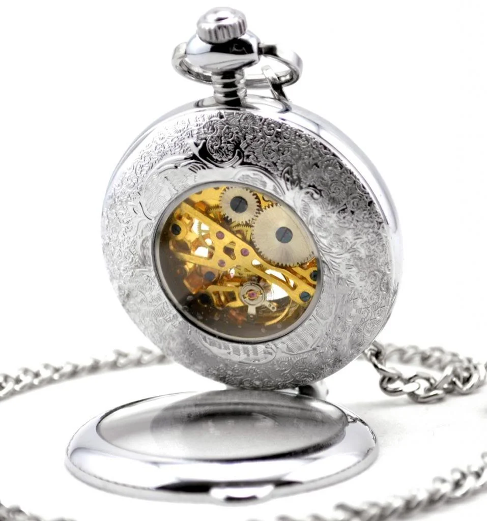 Карманные часы Механические с ручным заводом Infinite Right Angle Magnifying Glass Ретро Серебряный, фото №2 Карманные часы Механические с ручным заводом Infinite Right Angle Magnifying Glass Ретро Серебряный, фото №2