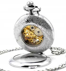 Карманные часы Механические с ручным заводом Infinite Right Angle Magnifying Glass Ретро Серебряный synthetic.ua - Фото 1