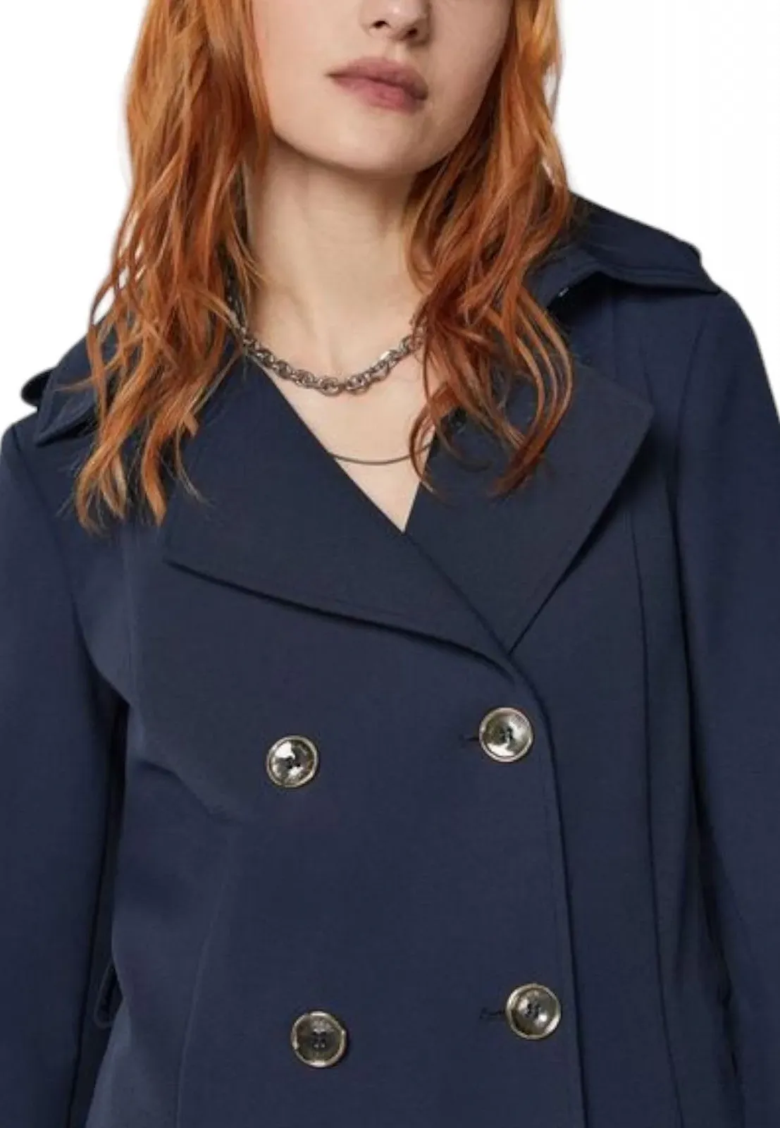 Тренч Patrizia Pepe CO0188 A2AW C789 Синій, фото №3 Тренч Patrizia Pepe CO0188 A2AW C789 Синій, фото №3