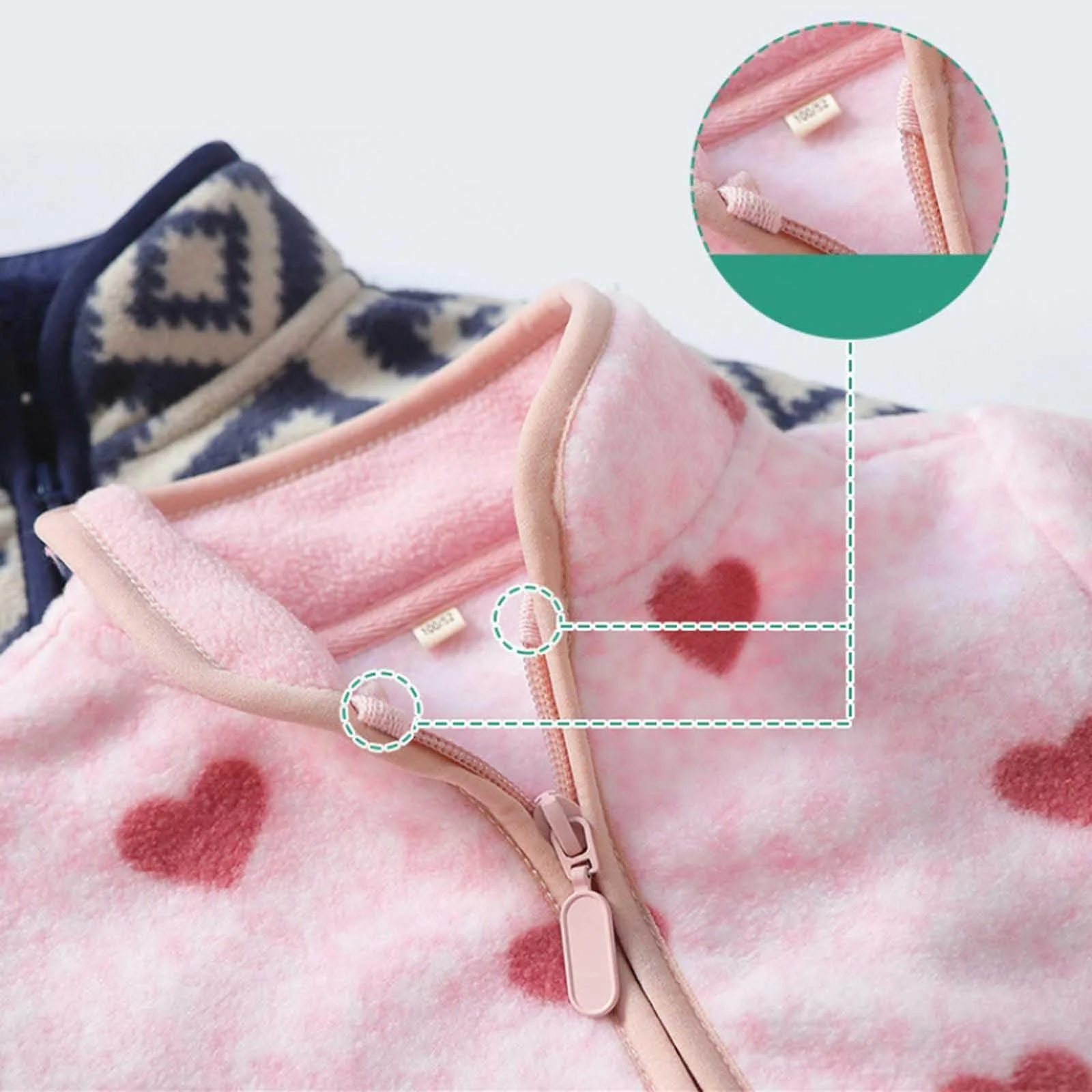 Флисовая зимняя куртка с клетчатым мультяшным принтом для детей, фото №1