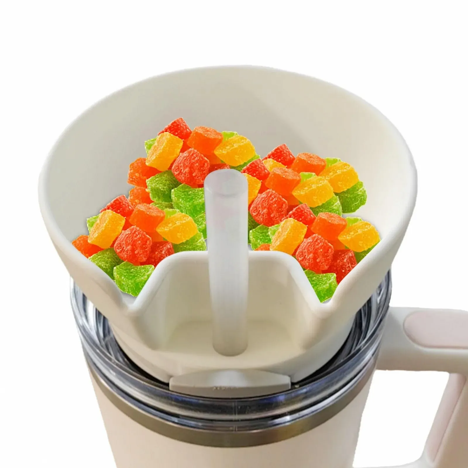 Кухоль з мискою для снеків 2-в-1, Герметичний портативний дорожній кухоль, фото №1