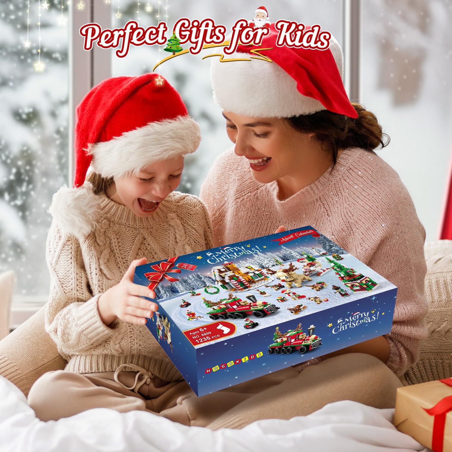 Набір HOGOKIDS Різдвяний Конструктор 28-в-1 з LED Світлом, фото №9