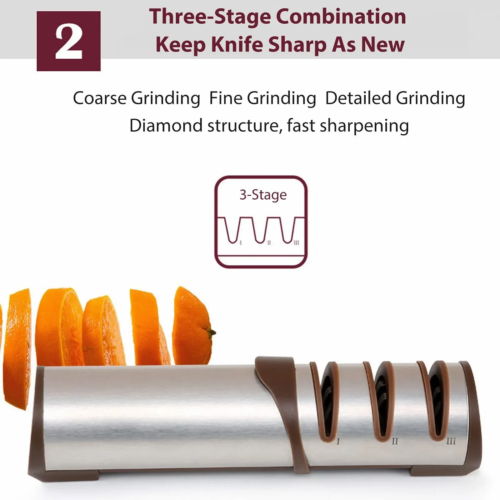 Точило для ножів кухонна Karlak 3-ступінчаста алмазна портативна ергономічна, фото №8 Точило для ножів кухонна Karlak 3-ступінчаста алмазна портативна ергономічна, фото №8