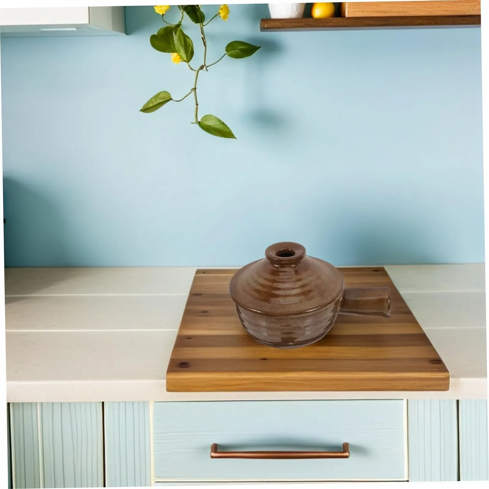 Набор кастрюль для супа Cabilock из японской грубой глины с крышкой и ручкой ретро 2 шт., фото №5