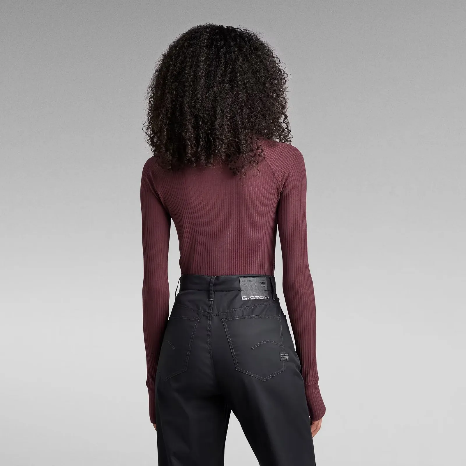 Жіночий топ G-Star RAW Rib Mock Slim Top - S, фото №3 Жіночий топ G-Star RAW Rib Mock Slim Top - S, фото №3