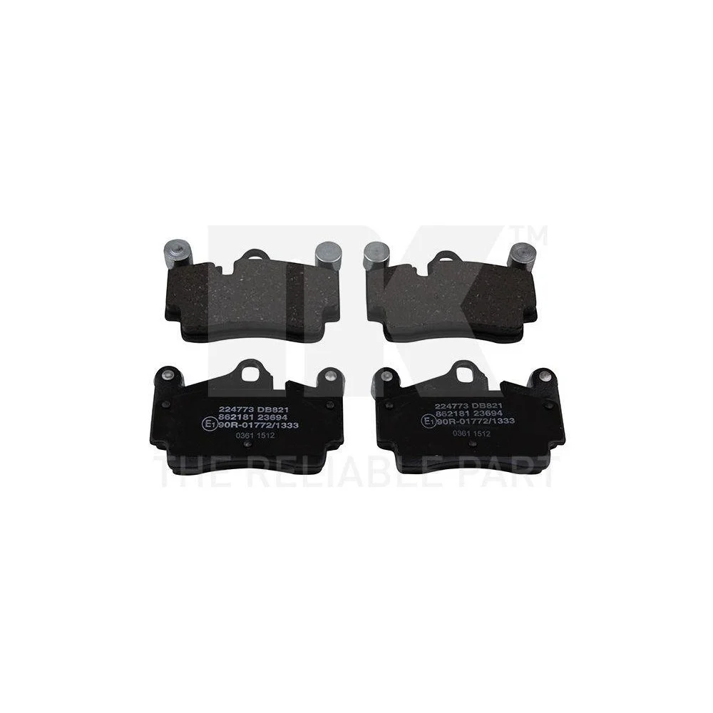 Комплект тормозных колодок, дисковый тормоз NK 224773 задний мост для AUDI PORSCHE VW, фото №1