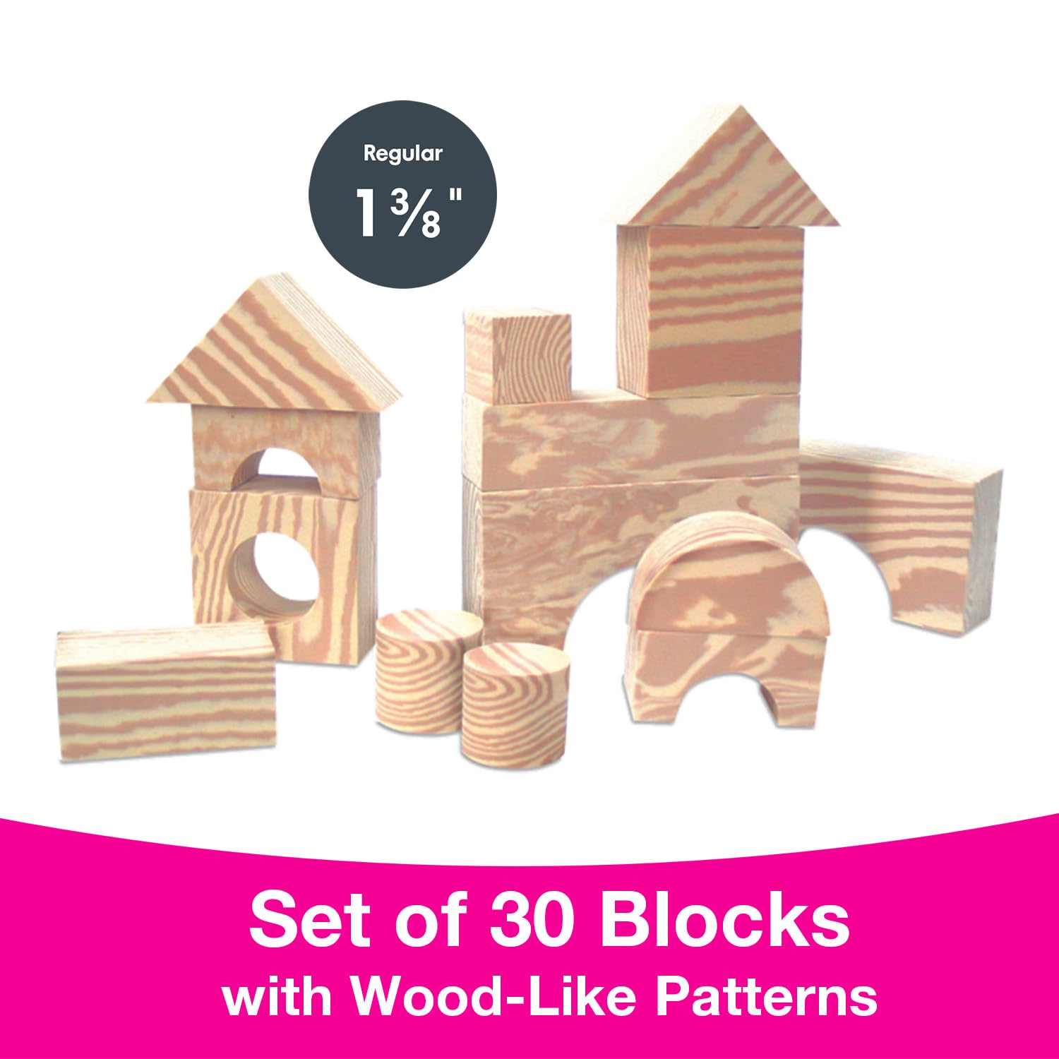 Блоки Edushape Wood-Like Soft Blocks- Set Of 30, фото №3