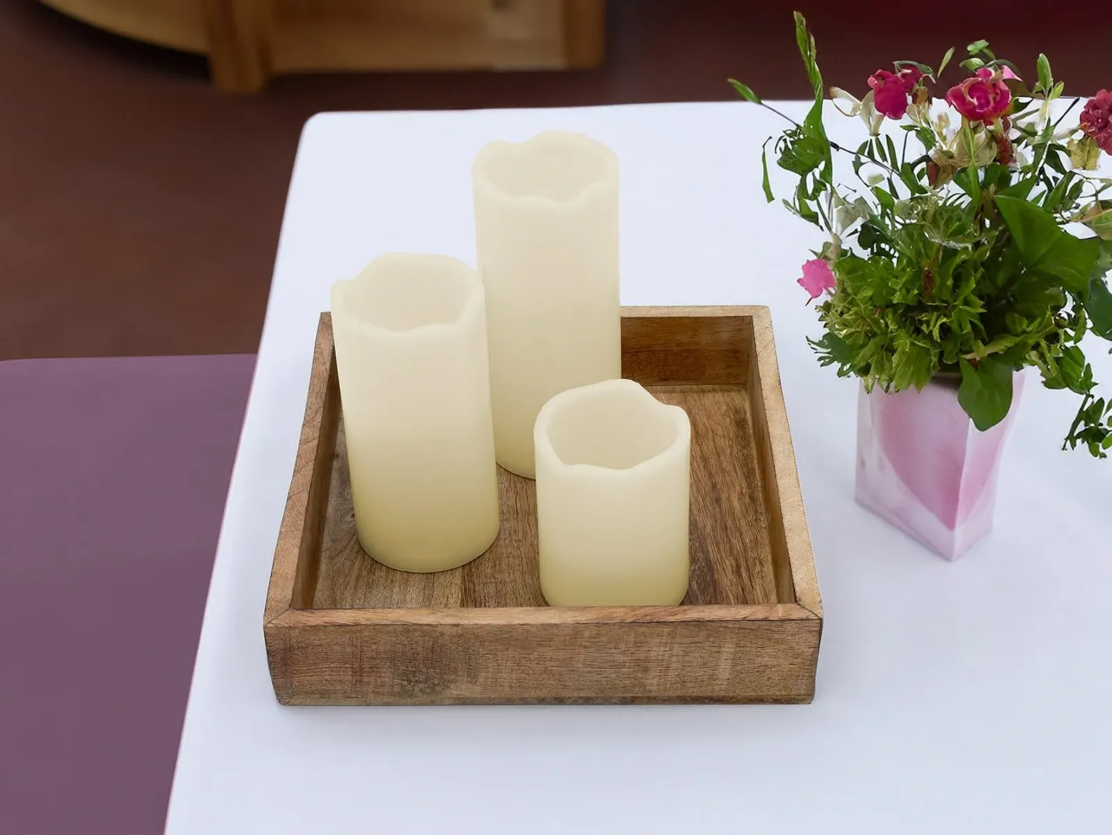 Піднос Mango Квадратний 25 см Дерев'яний Натуральний, фото №3