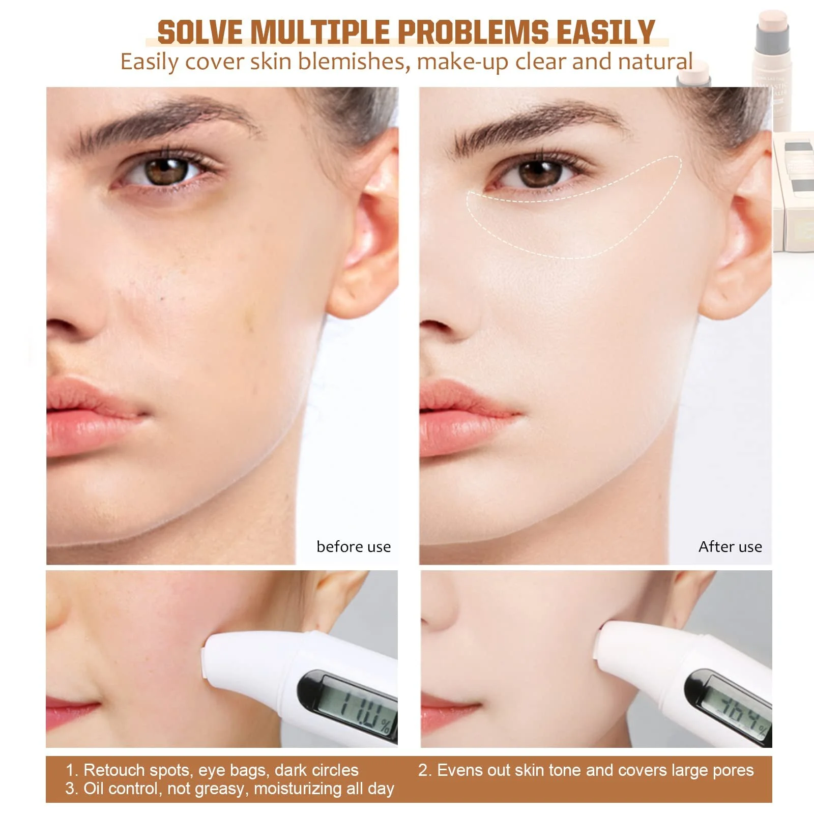 Стік для контурингу Mimore 2# Натуральний Колір, фото №5 Стік для контурингу Mimore 2# Натуральний Колір, фото №5