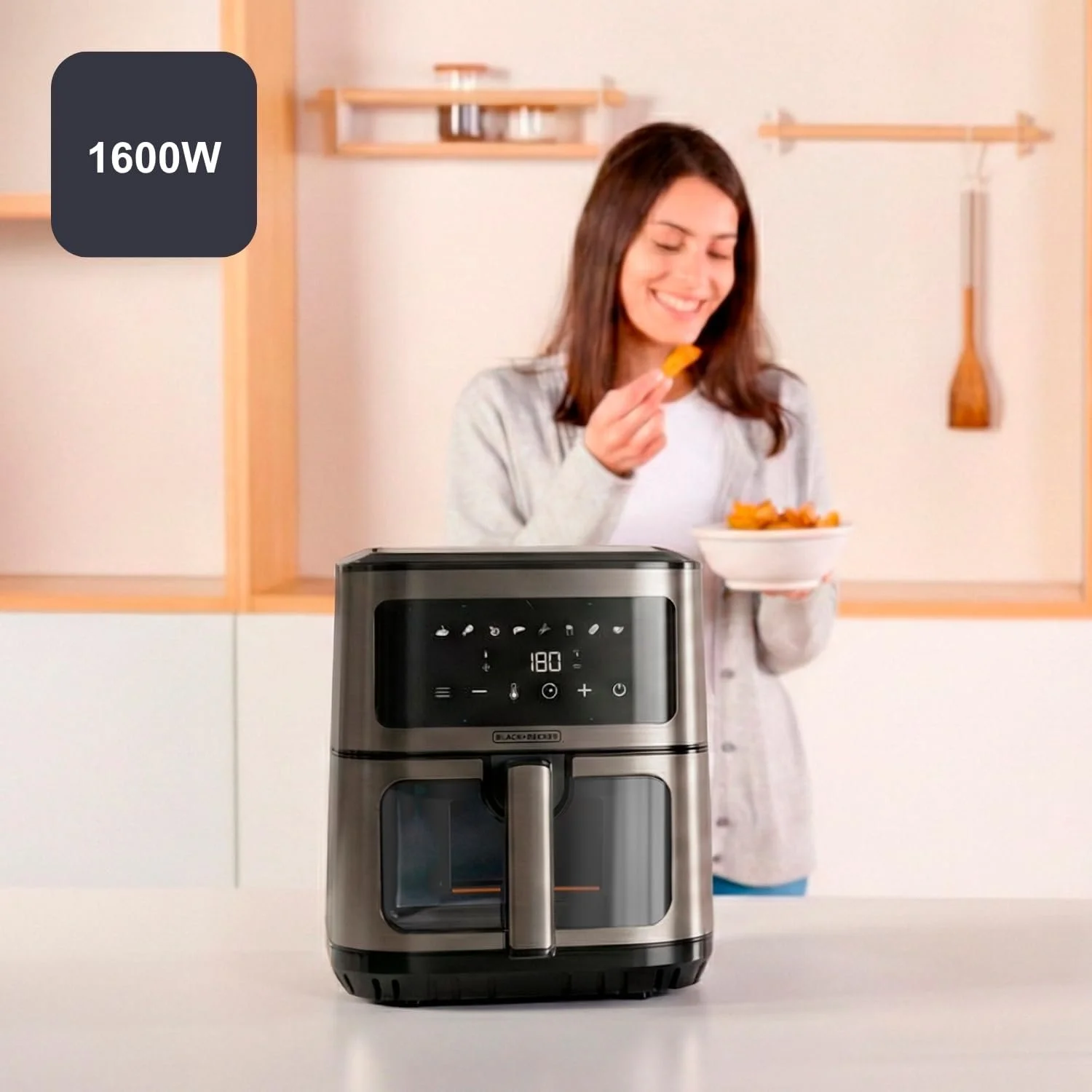 Мультипіч Black+Decker BXAF2501E 1600 Вт 6,5 л 8 програм 80-200°C оглядове вікно, фото №5 Мультипіч Black+Decker BXAF2501E 1600 Вт 6,5 л 8 програм 80-200°C оглядове вікно, фото №5